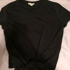 Black tie shirt